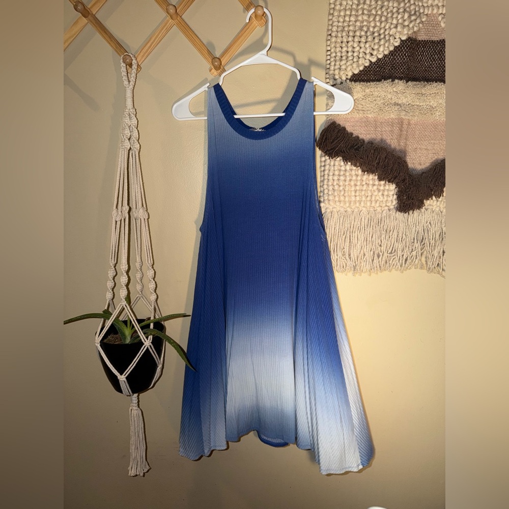 Audrey 3+1 Vibrant Blue Knit Ombre Dress Tunic